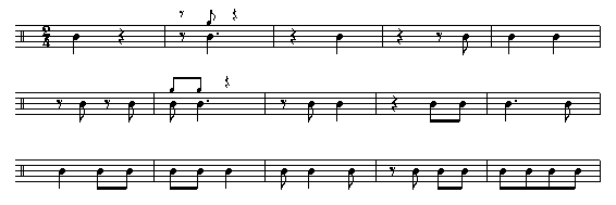 Notation von Achtelnoten im 2/4-Takt