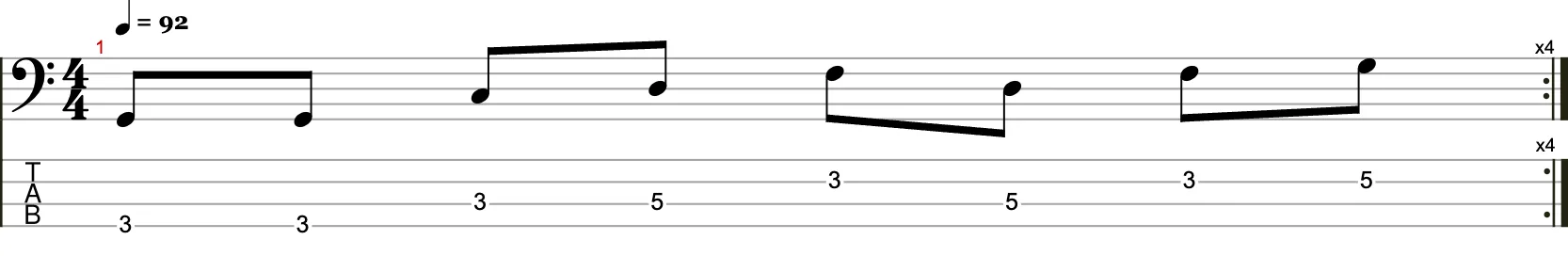 Eintaktige Basslinie 11