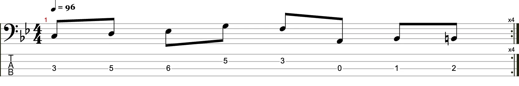 Eintaktige Basslinie 9