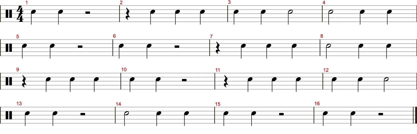 Viertel-Rhythmik Übung 12