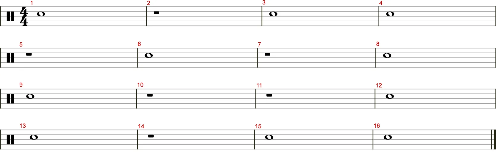 Viertel-Rhythmik Übung 4