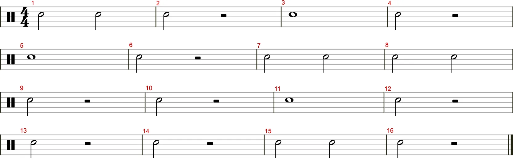 Viertel-Rhythmik Übung 6