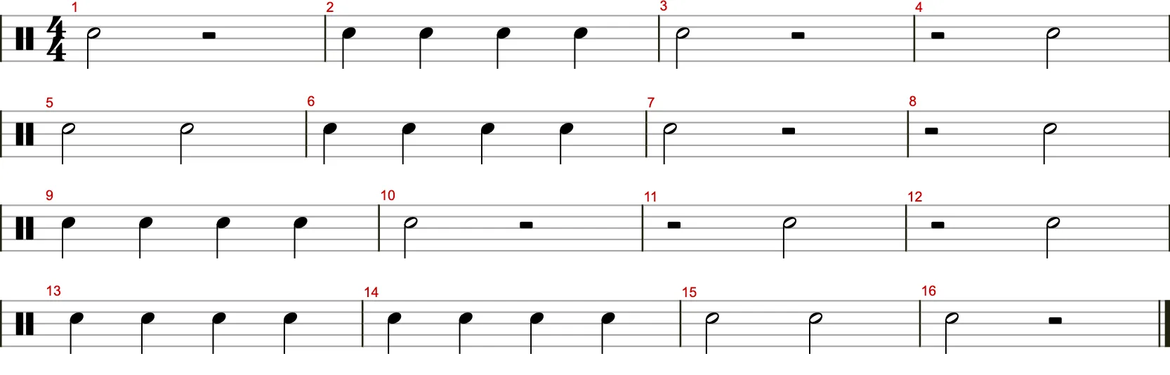 Viertel-Rhythmik Übung 8