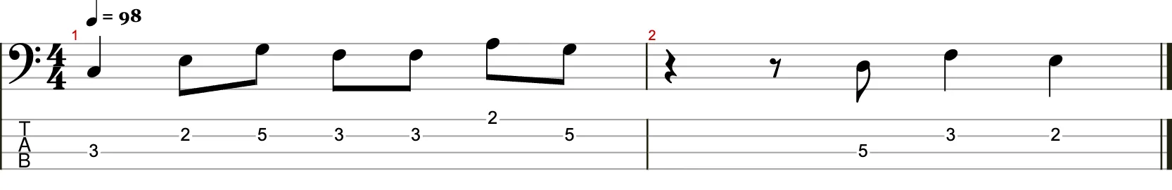 Zweitaktige Basslinie 3