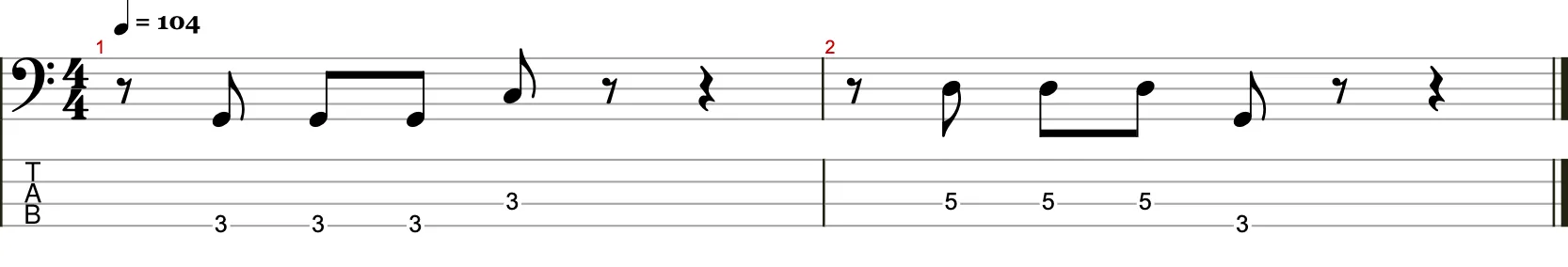 Zweitaktige Basslinie 4