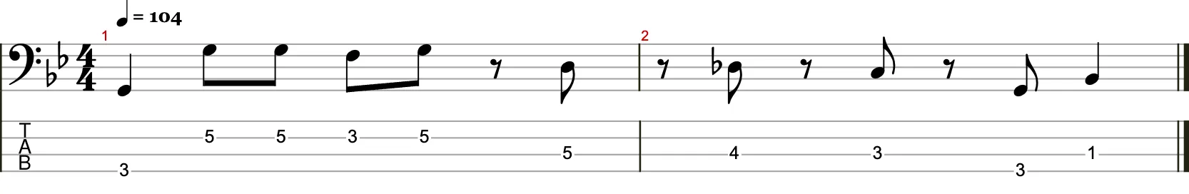 Zweitaktige Basslinie 6