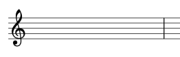 Leeres Violinschlüssel Notenpapier mit Takten