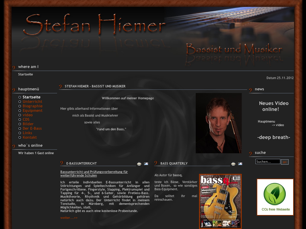 Stefan Hiemer - Bassist und Musiker